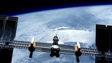 国际空间站国际空间站浮动轨道地球地球